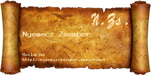 Nyemecz Zsombor névjegykártya